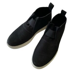 Eileen Fisher Greta Sneaker Booties Womens 8.5 Black Nubuck Leather Shoes Casual
